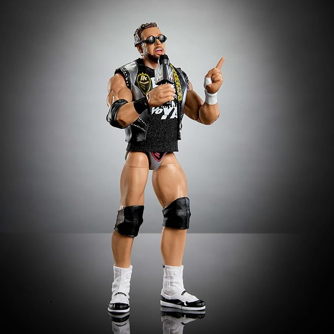 Mattel WWE Ultimate Edition Action Figure & Accessories, 6-inch LA Knight Collectible Set, Swappable Heads & Hands, 30 Articulation Points