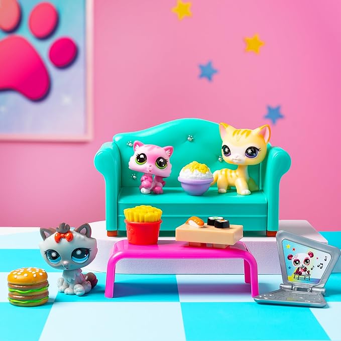 Littlest Pet Shop - Diner Dash Play Pack, Gen 7 Authentic LPS Bobble Head Toy Figure, Collectible Toy Animal, Ages 4+ - Amazon Exclusive
