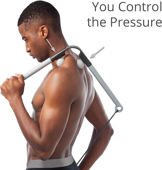 Body Back AccuMassage FSA Eligible - Dual Pressure Point Massage Tool & Massage Hammer - 2 in 1 Design - Shiatsu Neck Massager Tool, Golf Ball Percussion Massager for Deep Tissue Pain Relief
