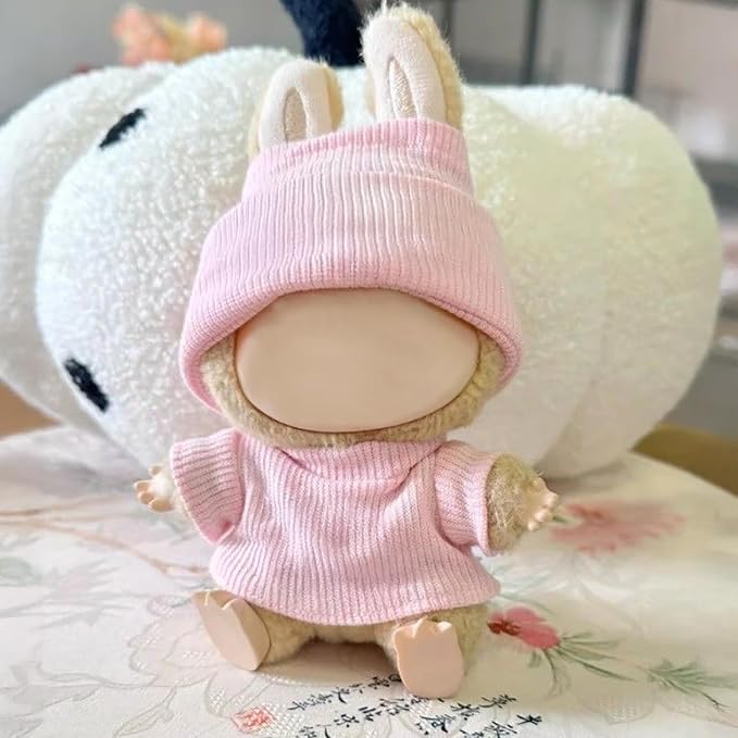 Clothes Fit for 17CM Doll, Fashion Doll Clothes Outfit Set Cute Theme Designer Toys Dress Accessories for Collector Fans Display (H Pink Set)