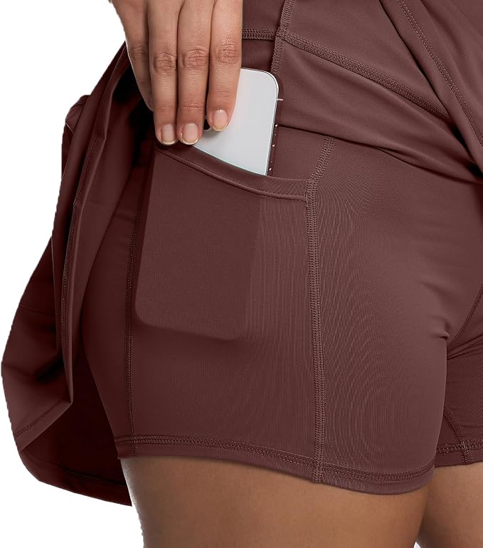 Athletic Tennis Golf Skorts Skirts for Women with Pocket Workout Running Sports Pleated Skirts Casual