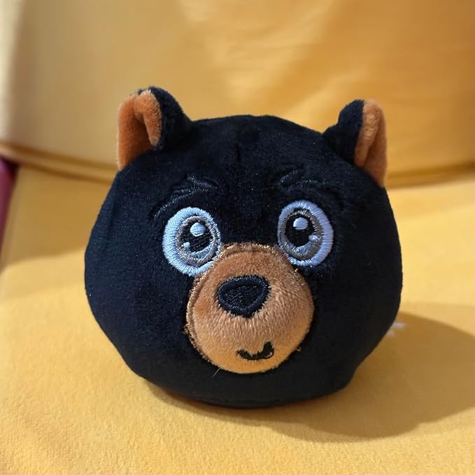 The Petting Zoo Black Bear Stuffed Animal Plushie, Gifts for Kids, Squishiez Wildlife Animal Squeeze Toy, Bear Panda Plush Toy, 3 inches