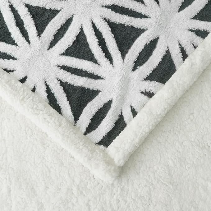 LOMAO Sherpa Fleece Blanket Gifts for Mom Dad Cozy Soft Throw Blanket for Women Men Birthday Gifts Dual Sided Couch Sofa Bed Blanket (Dark Grey, 90''x90'')