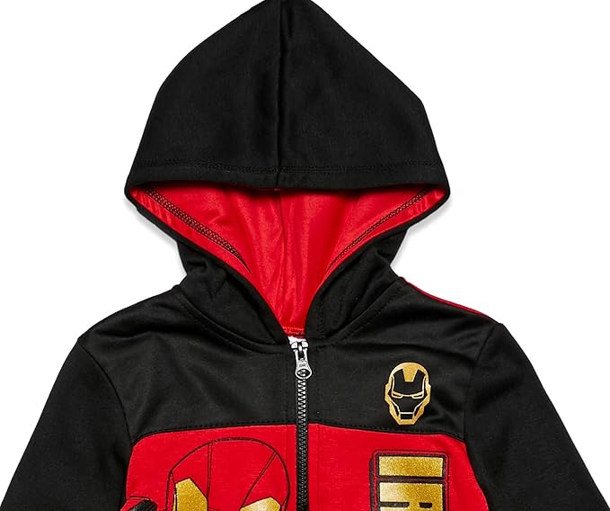 Marvel Avengers Spider-Man Fleece Half Zip Hoodie Toddler to Big Kid Sizes (2T - 18-20)