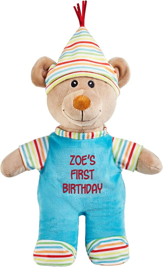 Let's Make Memories Personalized Happy Birthday Plush Teddy Bear - Stuffed Animal