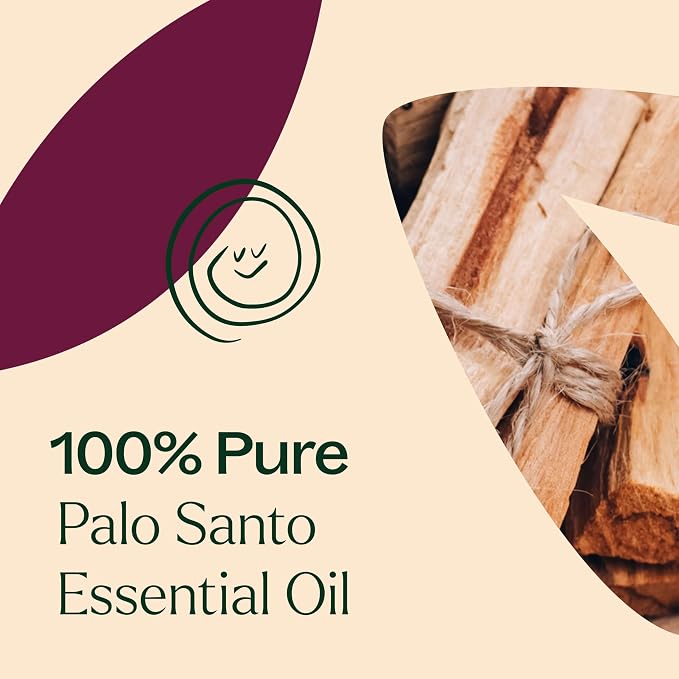 Plant Therapy Palo Santo Essential Oil 10 mL (1/3 oz), 100% Pure, Undiluted, for Aromatherapy, Stress Relief and Meditation