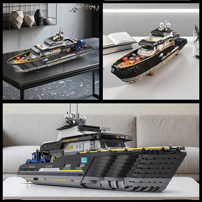 Luxury Yacht Building Block Set for Adult 66103, Cruise Ship Building Toy Boat Model Kit, Yacht Collectible Display Decorations Gift for Adult Boys Girls Kids 14+ (4421PCS)