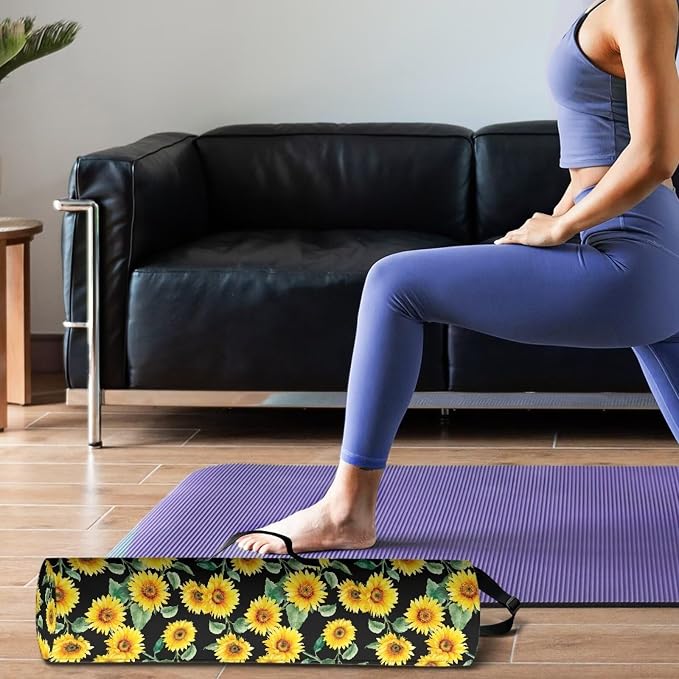 Yoga Mat Bag with Adjustable Shoulder Strap and Handle Zipper, 30in Wide x 6.3in Diameter for Yoga Mat Storage