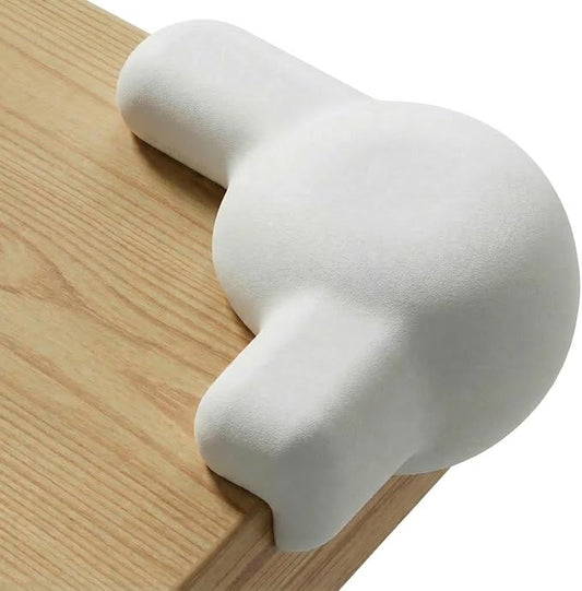 Silicone Corner Protectors for Baby Proofing – Soft Adhesive Corner Guards for Tables & Furniture, Child Safety Edge & Corner Bumpers. Protects Toddlers from Sharp Edges (12 Pack/White)