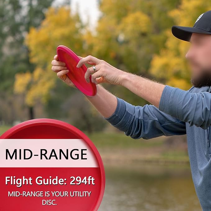 GOOSO Disc Golf Mid Range | Flying Golf Discs Set of 6 for Beginners – DIY Your Discs