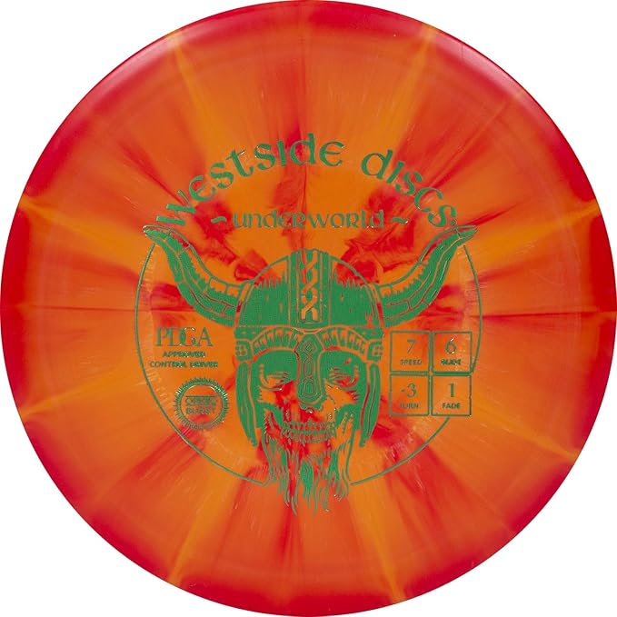 Westside Discs Origio Burst Underworld | Fairway Driver | Understable Driver | Grippy Base Plastic w/Color Burst | Disc Golf Frisbee | 170g+