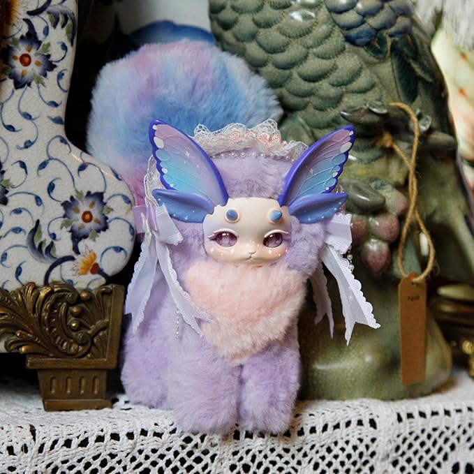 CALEMBOU Plush Doll Blind Box, Fantasy Creatures Series Vinyl Plush Mystery Toys, Kawaii 1 of 6 Possible Stuffed Dolls Soft Anime Plushies Christmas Birthday for Girls (Magic Academy Series)