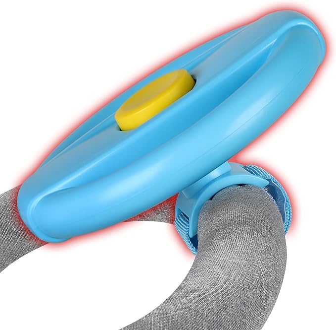 Accmor Stroller Steering Wheel Toy, Pretend Driving Simulated Steering Wheel for Stroller Shopping Carts Universal Detachable Funny Toy Attachment Accessories