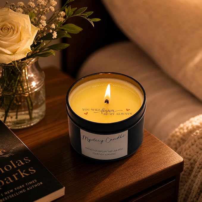 Love Candle, Hidden Secret Message Candle, Amazing Gift, Couples, Anniversary Engagement Surprise, White Sage Essential Oils