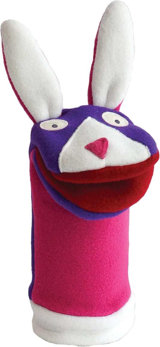 Cate & Levi - Fleece Hand Puppet - Handmade in Canada - Great for Storytelling (Bunny)
