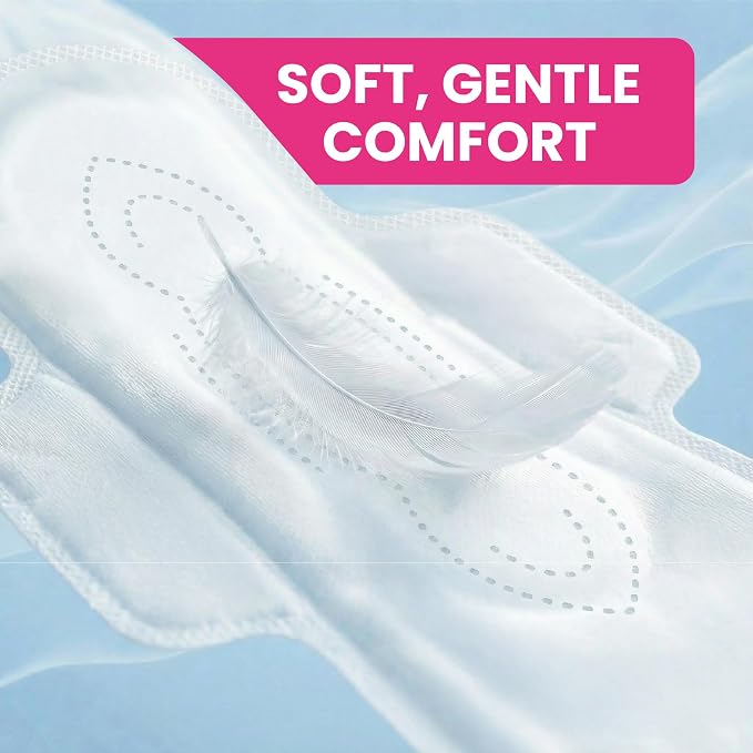 [120 Count] Essentials Maxi Pads with Wings | 10 Count (Pack of 12), Sanitary Pads for Women, Super-Soft & Leak-Proof Period Pads, Advanced Absorbent Core with Wings | Regular