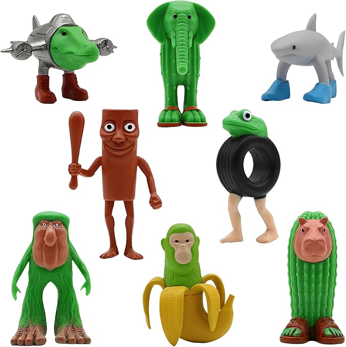 2025 New Italian Brainrot Toy Tralero Tralala Figure Desktop Decoration Tung Tung Tung Sahur Figurine, 8 PCS Italian Brainrot Figures for Cake Toppers Birthday Gifts for Fans