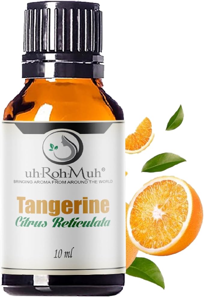 Tangerine Essential Oil, Citrus Reticulata, Cold Pressed Citrus Peel Oil, Sweet Citrus Aroma for Aromatherapy, Diffuser, Massage, Skin Care, Natural Fragrance Oil for Blends – 10 ml