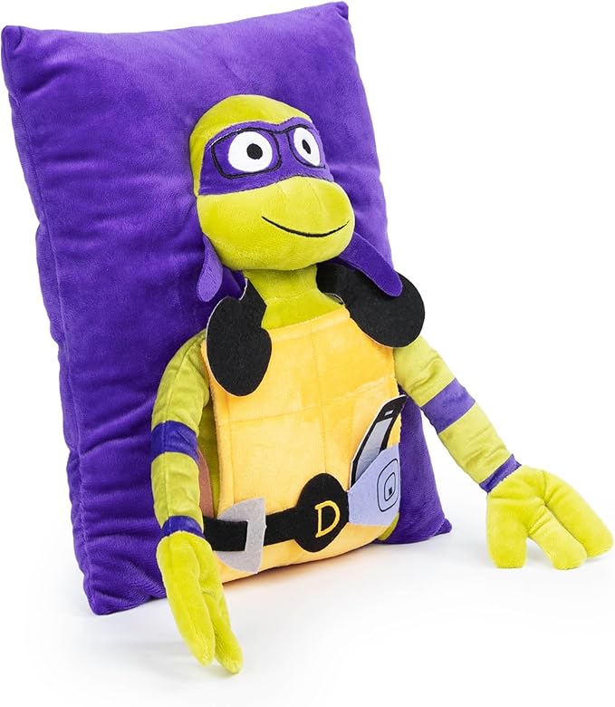 Jay Franco Nickelodeon Teenage Mutant Ninja Turtles Donatello 3D Snuggle Pillow - Super Soft Plush Pillow - Measures 13 Inches