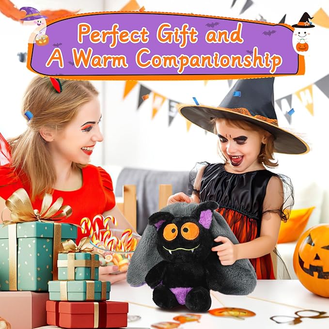 Halloween Bat Stuffed Animal - Purple Plush Toy for Kids & Adults, Cute Bat Stuffed Animal with Soft Plush for Halloween Decor & Gifts