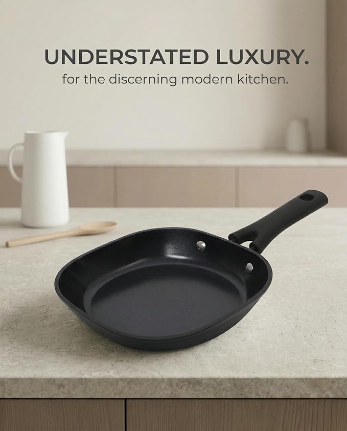 8 Inch Ceramic Nonstick Frying Pan Skillet - Dual Ceramic Coating, PFAS & PFOA-Free, Induction Compatible, Dishwasher Safe, Stay-Cool Handles, Eco-Friendly & Non-Toxic Cookware