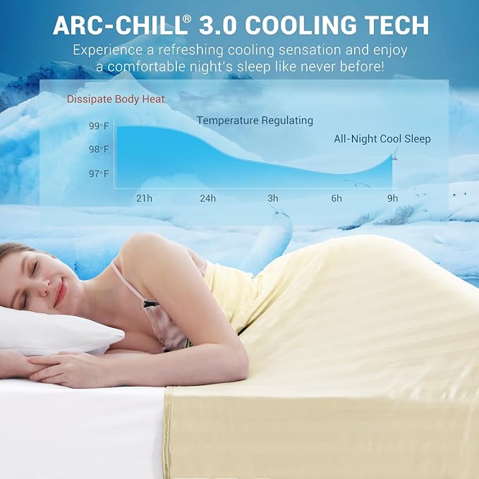 Elegear Revolutionary Cooling Blanket, Absorbs Heat to Keep Body Cool for Night Sweats, Double Sided Arc-Chill3.0 Cooling Fiber Q-Max>0.5, Lightweight Summer Cold Blankets for Sleeping 59" x 79"