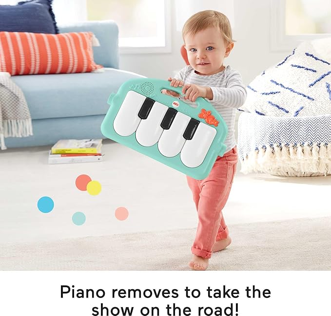 Fisher-Price Baby Playmat Kick & Play Piano Gym with Musical and Sensory Toys for Newborn to Toddler, GDL83