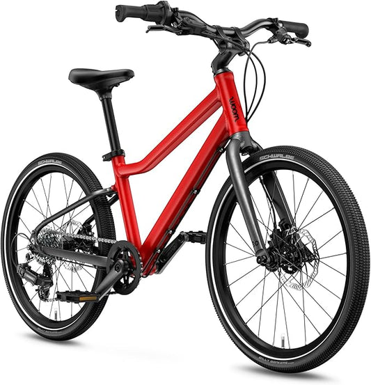 woom Explore 4 Kids’ Bicycle, 20-Inch, 7-Speed Twist Shifter for Advanced Riders, Road & Mountain Ready Bike with Powerful Disc Brakes for Boys & Girls