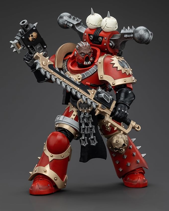 Pipigirl JoyToy GW 40K Genuine License 1:18 Action Figure, World Eaters Khorne 7, 4.96 inch Collectible Action Figures Sets