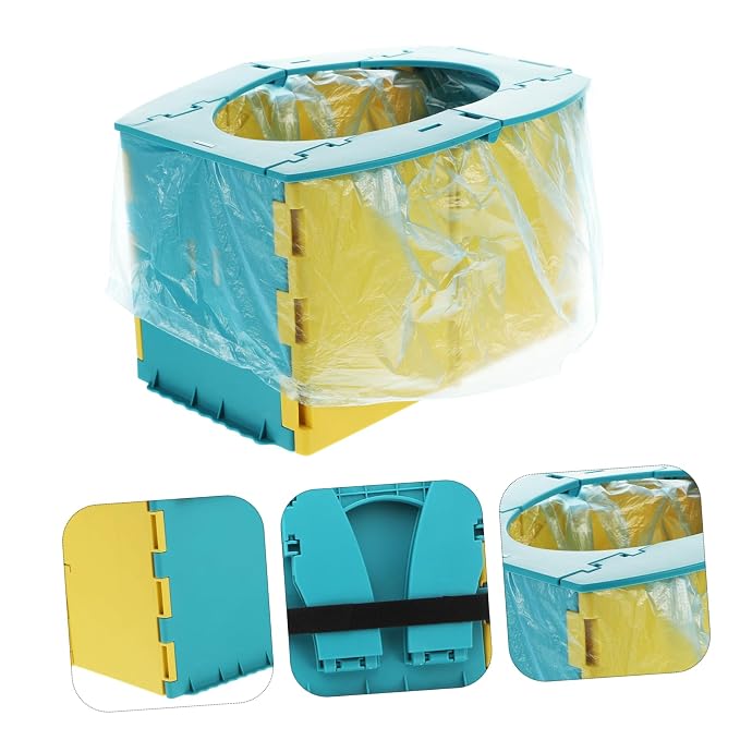 Toddmomy Portable Folding Toilet for Travel Potty Non-Slip Base Lightweight Plastic Design for Home and Travel
