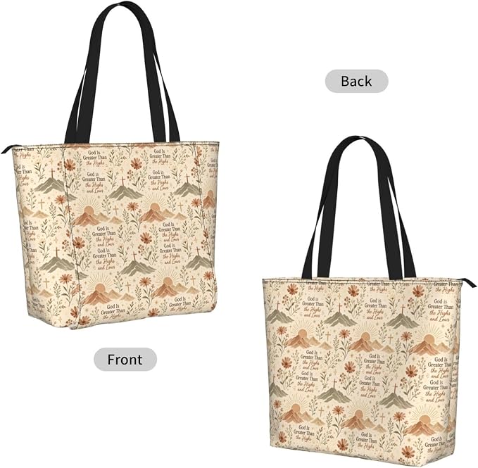 Christian Cross Jesus God Yoga Mat Bag for Women with Mats Bags Carrier Carryall Canvas Tote with Zipper Pocket, Polyester Gym Bag for Yoga Pilates Beach Travel Fitness Workout Gifts for Yoga Lovers