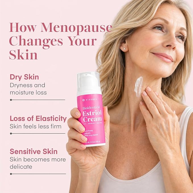 Bioidentical Estrogen Cream for Women with E3 - Menopause Skin Support Body Moisturizer with B5, Wild Yam, Vitamin C & CoQ10 - Up to 100 Pumps Supply