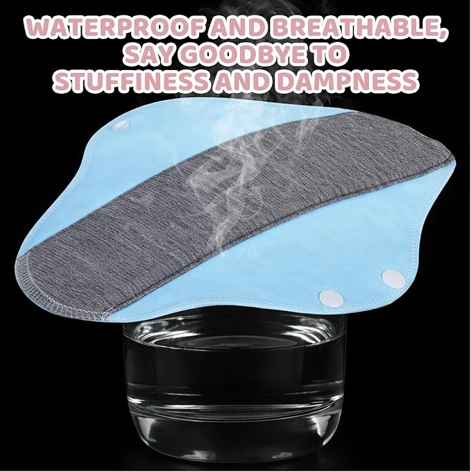 6 PCS Reusable Incontinence Pads, Reusable Incontinence Pads for Women, Reusable Pads Menstrual for Daily Bladder Leak Protection, Bringing You a Dry Experience (Random Color
