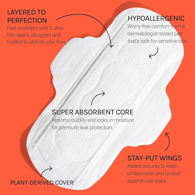Flex Ultra Thin Pads with Wings (6-Pack, 180 Pads Total)