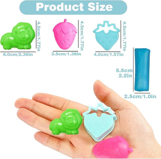 Unleash Creativity with 53 Pcs Play Dough Tools Sets Dough Whit 5 Bright Color Dough.Ideal as a Gift for Kids Aged 3-4-8 Years