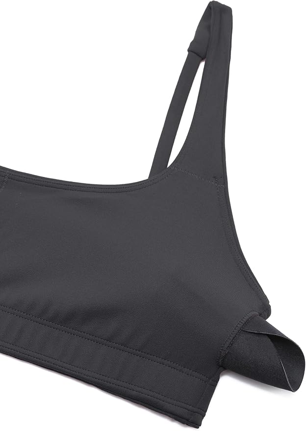 CRZ YOGA Butterluxe Square Neck Spaghetti Strap Sports Bras for Women - Low Coverage Yoga Wireless Padded Cami Crop Top