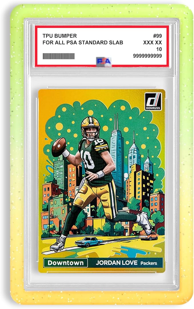 NAKIS Slab Guard for PSA Graded Cards, 1 Pack TPU Slab Protector Graded Bumper Guard for PSA Graded Card Only, Gradient Color Glitter Limited Edition, COLOR10