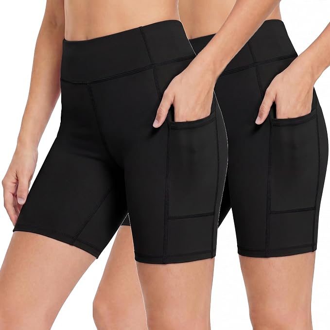 Zaclotre Girls Bike Shorts with Pockets Kids 5" High Waisted Yoga Workout Athletic Running Volleyball Spandex Shorts