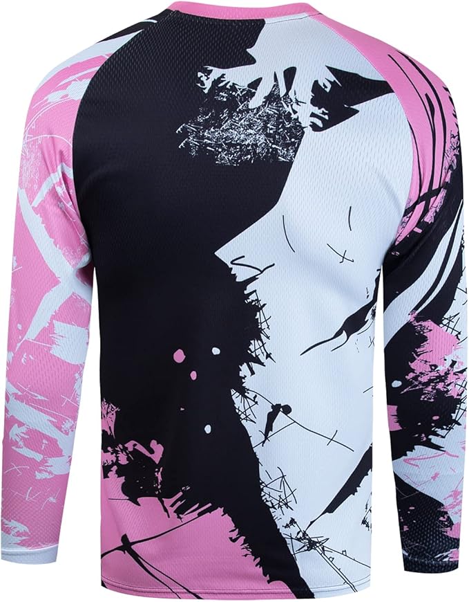 Boy Girl Cycling Jersey Kids Mountain Bike Motocross Long Sleeve Shirt Biking Tops 4-14 Years
