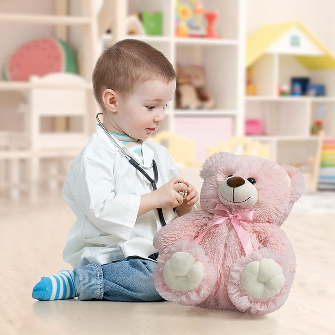Super Color Teddy Bear Stuffed Animals Plush Toy for Children Girlfriend Family Congratulations Baby Shower Birthday Pink 14 inch