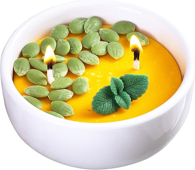 Pumpkin Soup Bowl Scented Soy Candle for Autumn Thanksgiving Day Halloween…