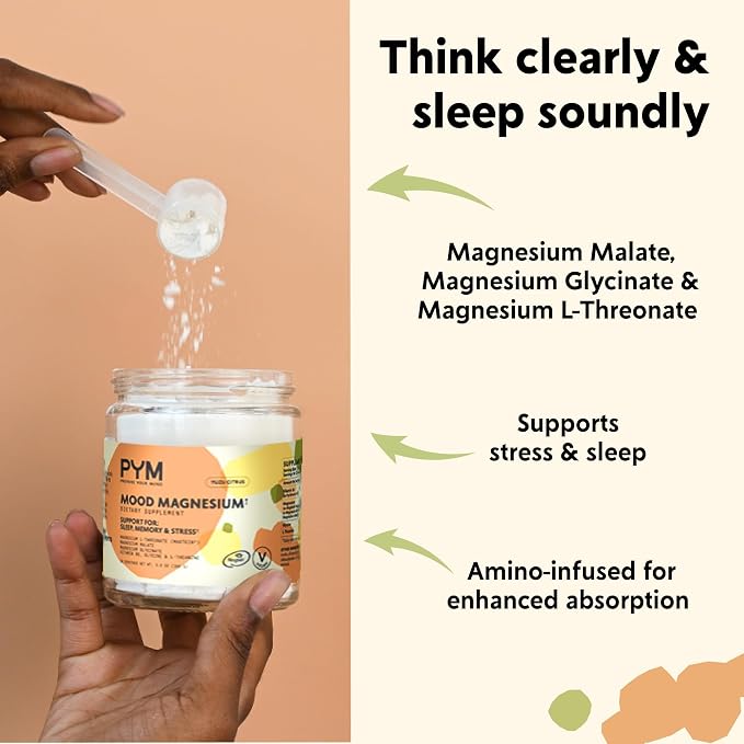 PYM Oxytocin Bundle – Citrus & Berry Chews, Magnesium Powder & Vitamin B Complex Supplement – Natural Stress & Mood Support