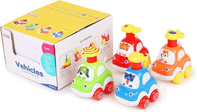 ALASOU Animal Car Toys for 1 2 Year Old Boy|Baby Toys 12-18 Months|1 2 Year Old Boy Birthday Gifts for Infant Kids|Cars for Toddlers 1-3