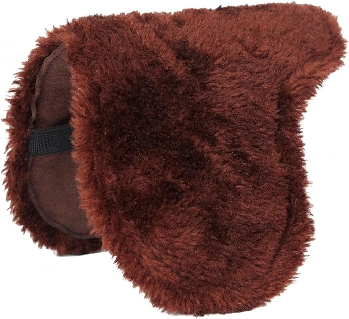 LeMieux Toy Pony Showing Numnah for Toy Pony - Soft Suede & Cotton Lining - Suitable for Ages 3 Years + - Gift for Kids - Brown