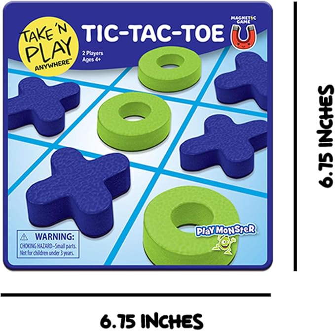 Take N Play, Anywhere Tic-Tac-Toe Board Games for Kids- Board Games for Family Night, Family Games, Game Night, Family Board Games, Kids Toys, Travel Games, Preschool Toys, Multi-Player Game, Ages 4+