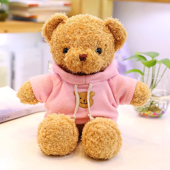 Aoriher 2 Pieces Christmas Stuffed Bears Animal Plush Gifts Prom 11.8 Inch Soft Bear Clothes Bear Plush for Newlyweds Mom Grandma Women Baby Shower Party Favor