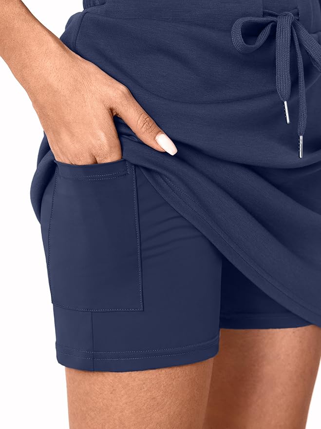 Casly Lamiit Womens Two Piece Skirt Sets Casual Cap Sleeve Lapel V Neck Tops Summer Travel Outfits Short Tennis Skort Set
