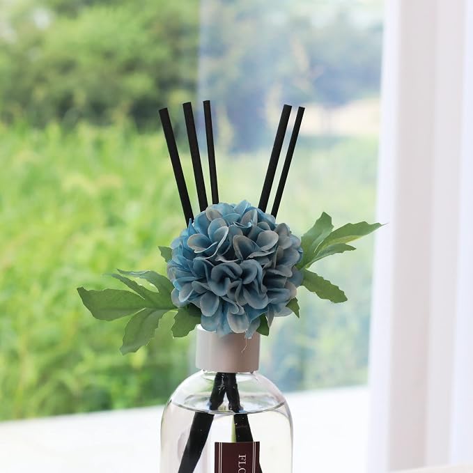 Aronica Flower Diffuser, Flower Market Scent Teal Bathroom Accessories, Summer Bath Decor Aqua Blue, Aesthetic Room Decor, Turquoise Living Room Decor
