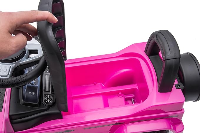 Best Ride On Cars Kids Outdoor Stroller Mercedes G-Wagon Push Car with Working Lights, Horn, and Music for Ages 1 to 3 years, Pink