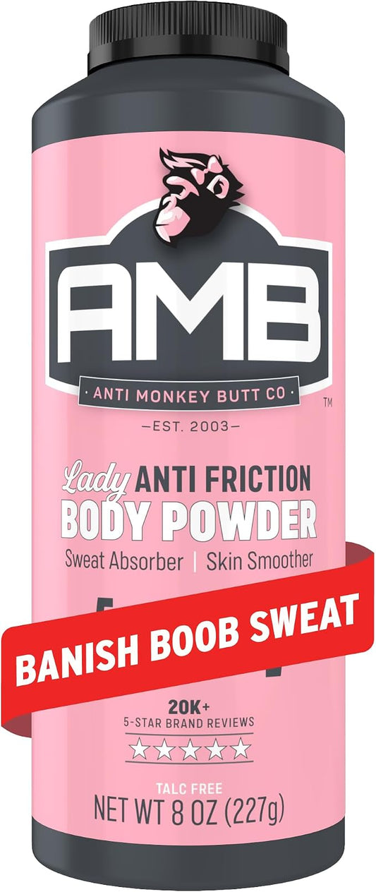 Anti Monkey Butt Body Powder for Women - Talc-Free Anti Chafing Powder for Sweat, Friction, & Itch Relief - Calamine Body Powder for Thigh Chafing, Skin Irritation, & Odor Control - 8 oz